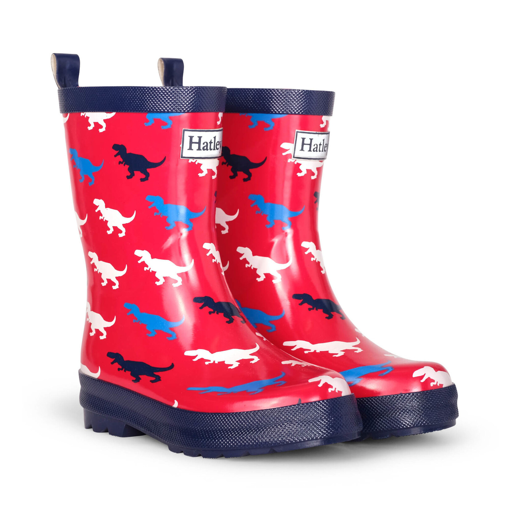 T-REX SILHOUETTES SHINY RAIN BOOTS