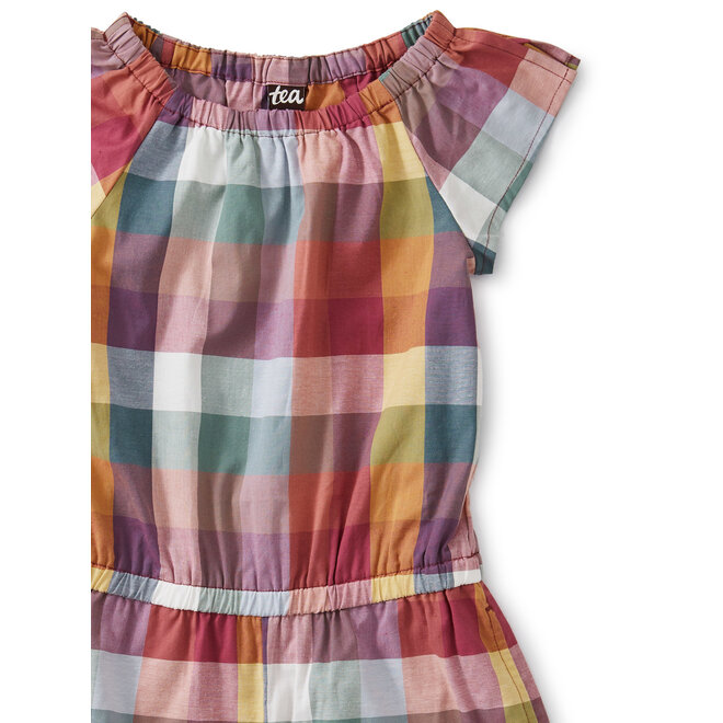 FAMILY CHECK FLUTTER ROMPER