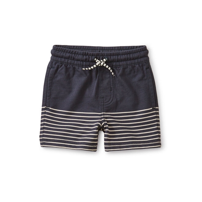 KNIT BEACH BABY SHORTS - INDIGO