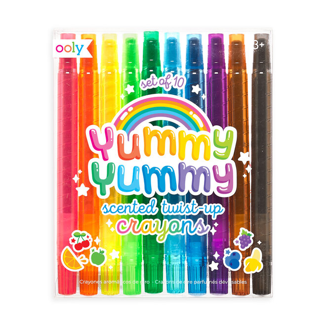 Yummy Yummy Scented Twist Up Crayons - Set of 10