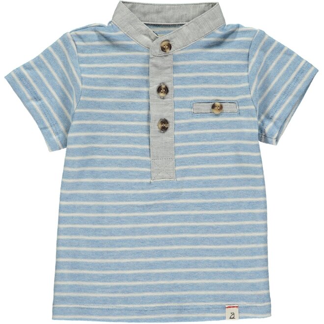 Blue/white stripe Henley