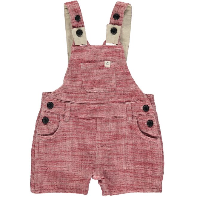Red gauze woven dungarees