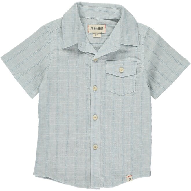 Pale blue woven s/s shirt