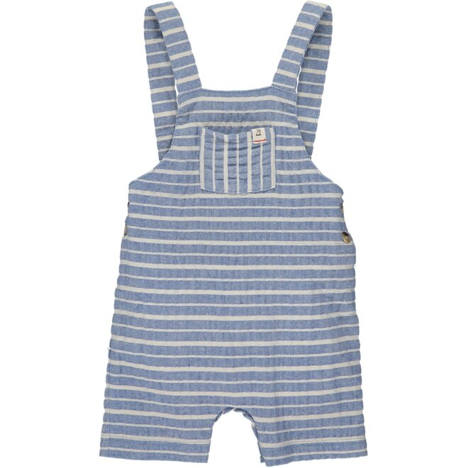 Blue/white woven dungarees