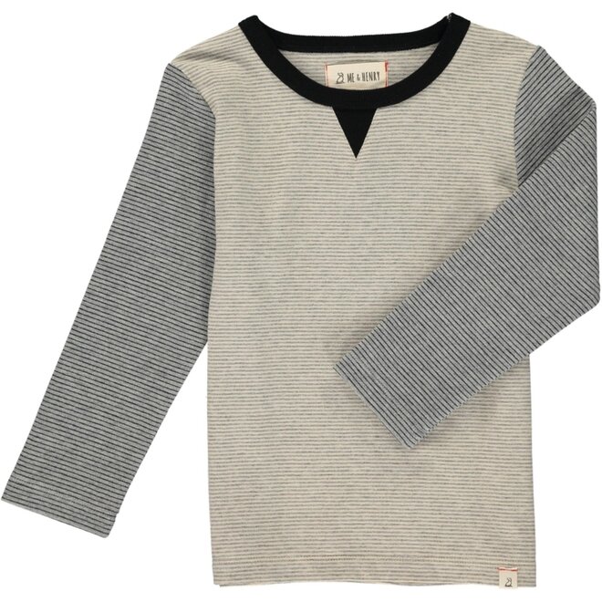 Grey Stripe Lightweight Sweatshirt