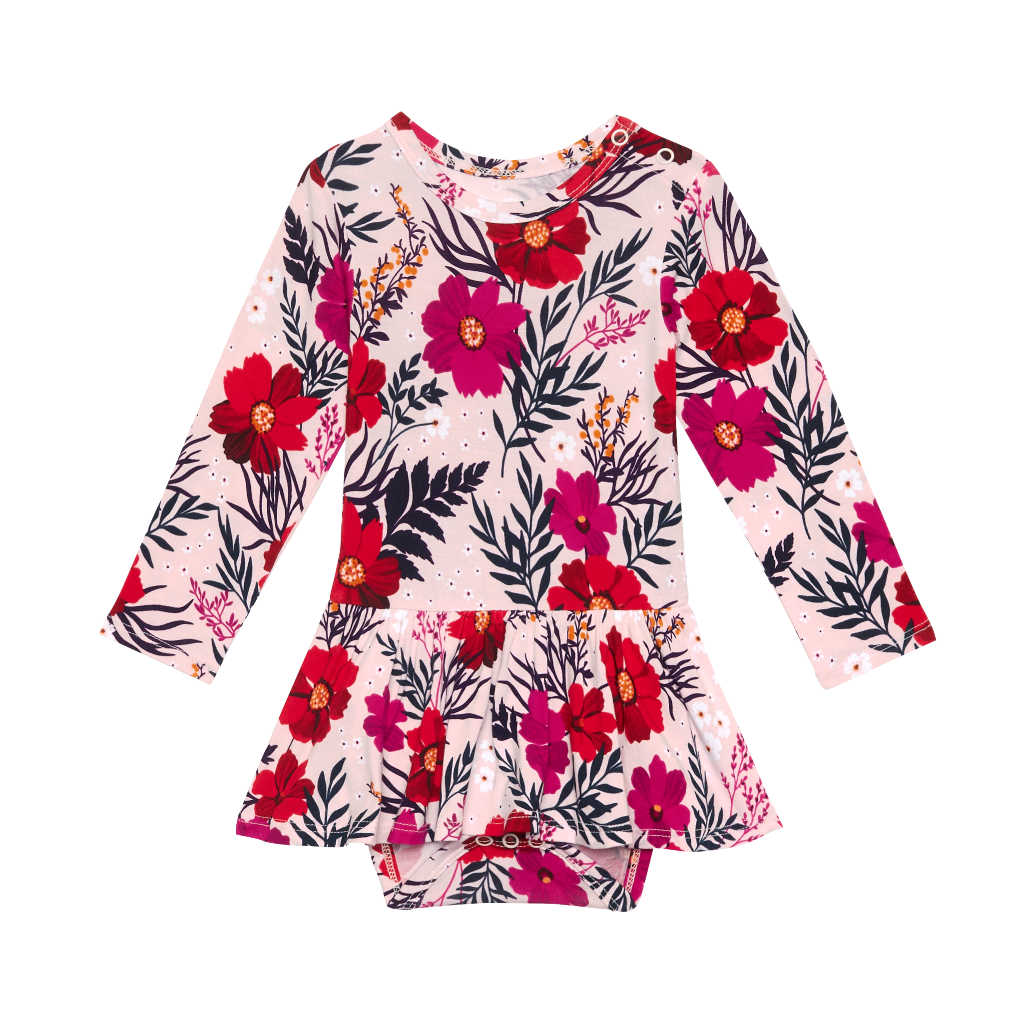 long sleeve skirted bodysuit