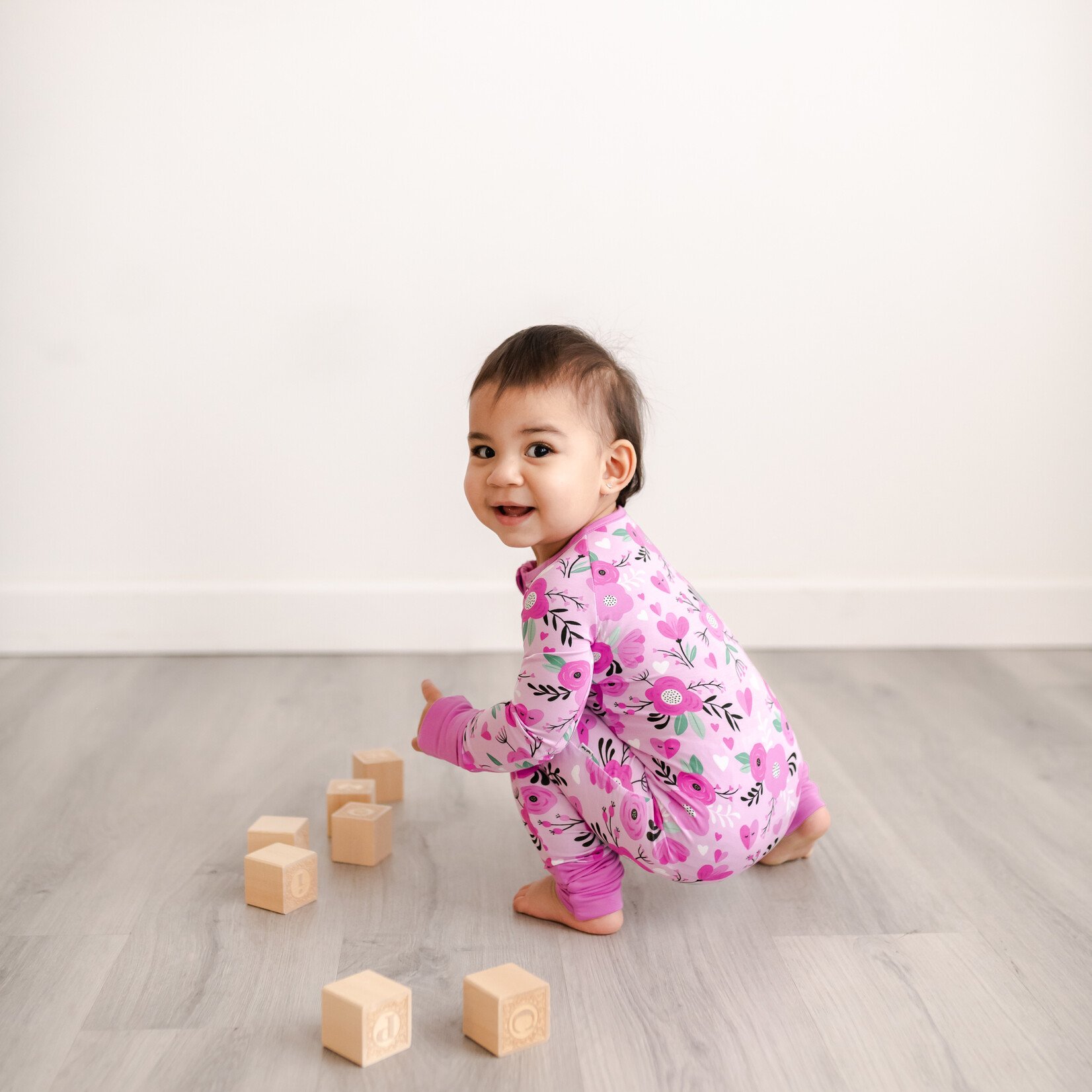 Little Sleepies Sweetheart Floral Romper