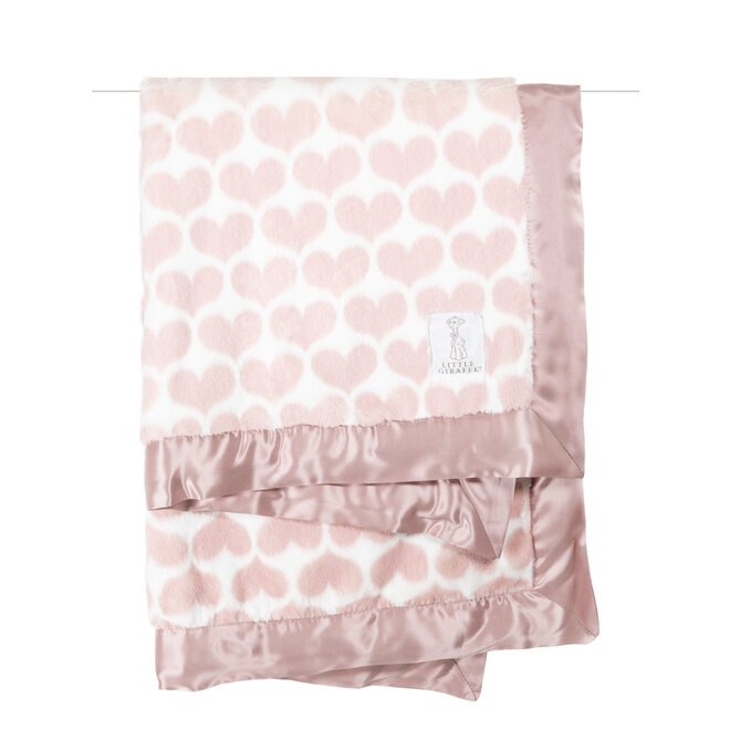 Luxe Heart Army Blanket - Dusty Pink