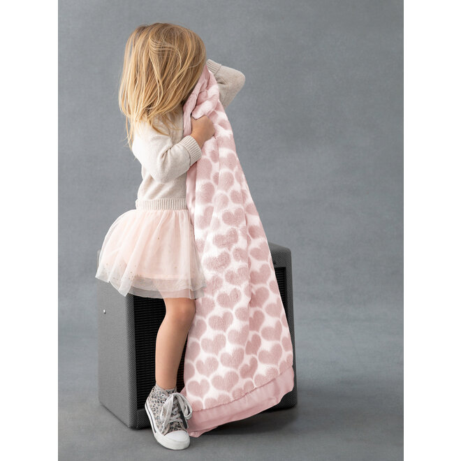 Luxe Heart Army Blanket - Dusty Pink