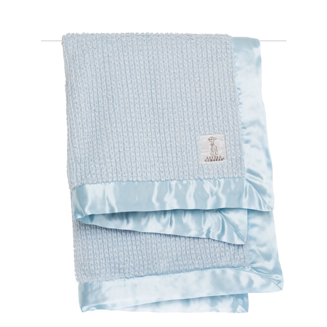Luxe Herringbone Blanket - Blue