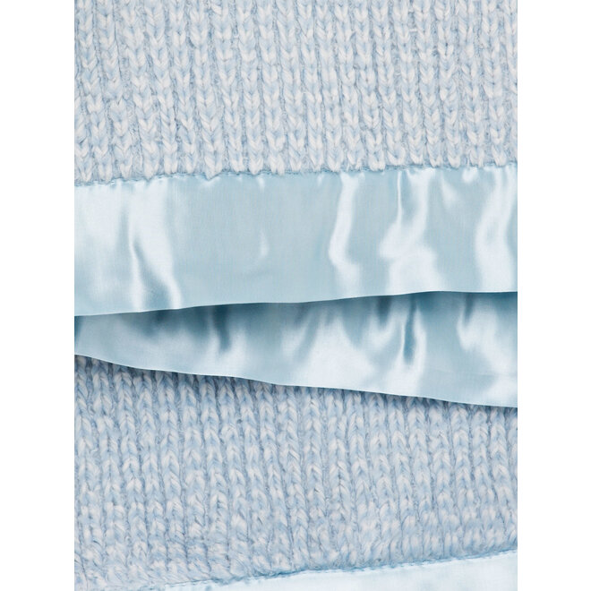 Luxe Herringbone Blanket - Blue