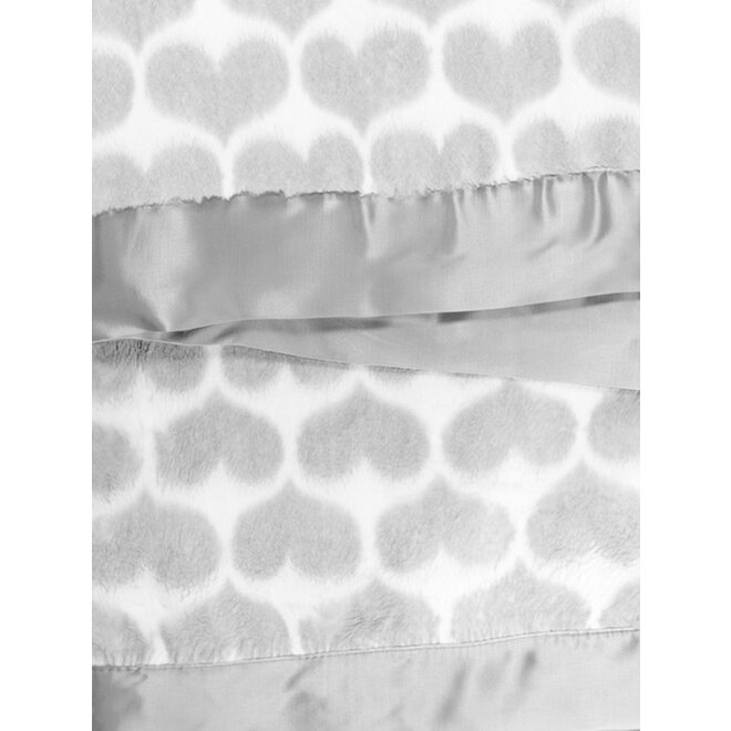 Luxe Heart Army Blanket - Silver