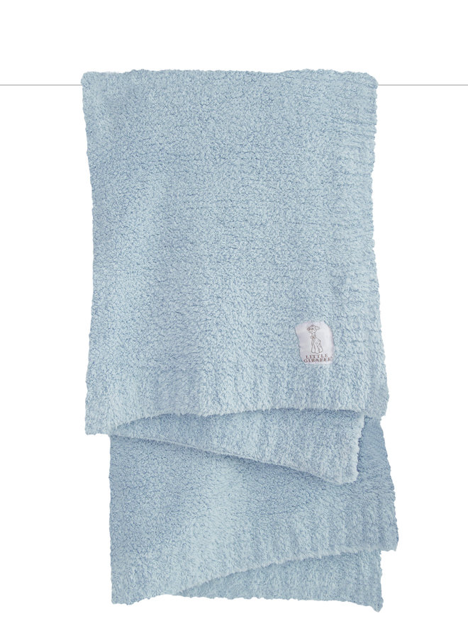 Plush Chenille Knit Blanket - Blue