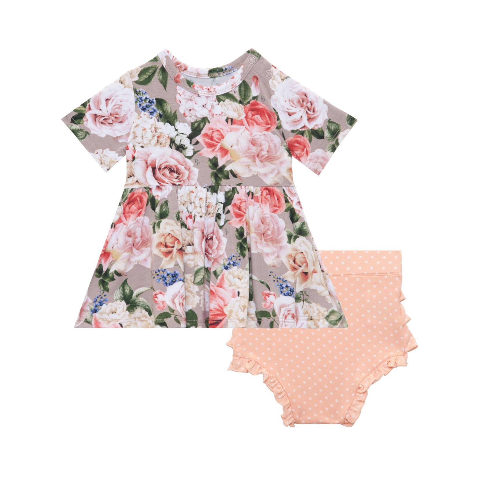 Posh Peanut Cassie - Short Sleeve Peplum Top & Bloomer Set