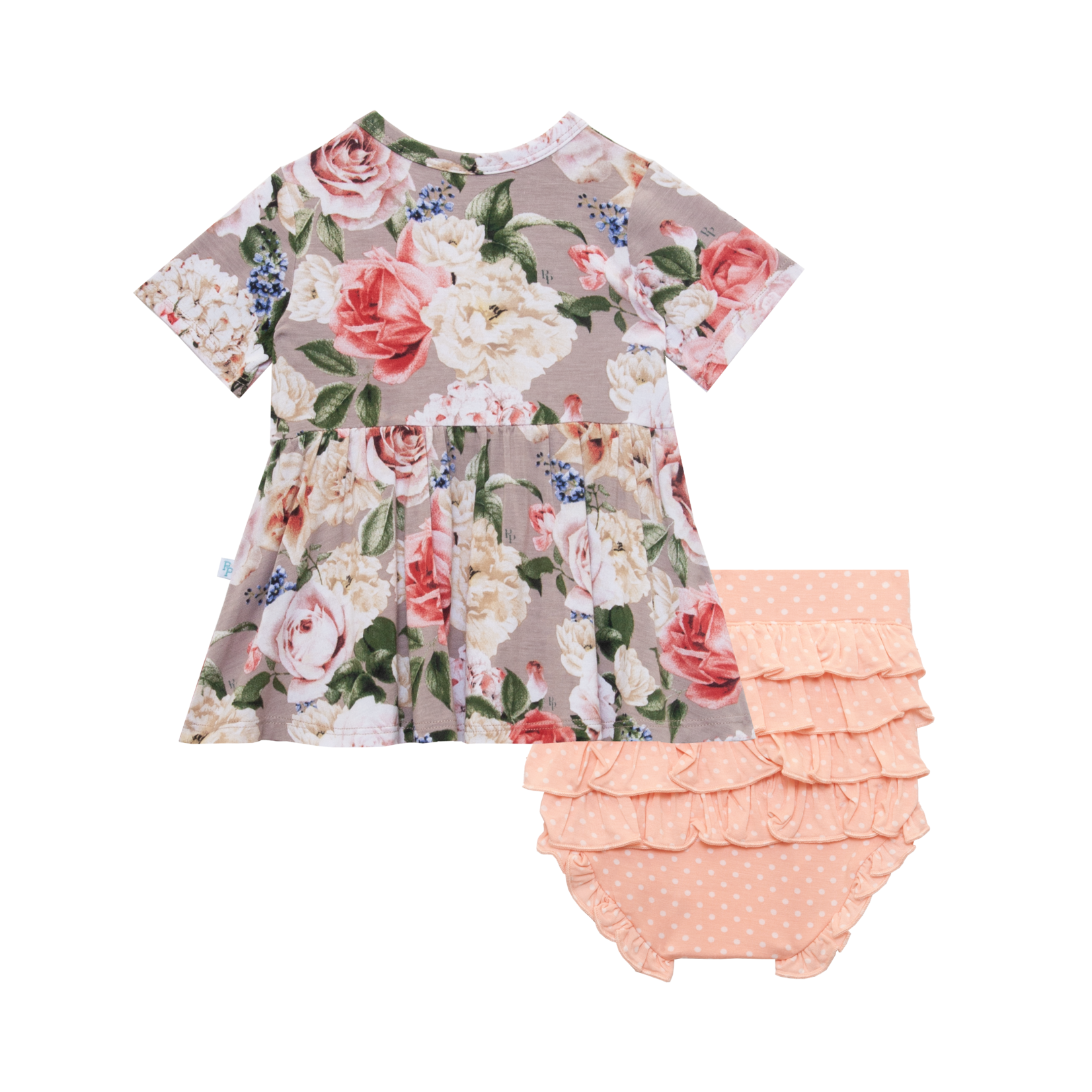 Posh Peanut Cassie - Short Sleeve Peplum Top & Bloomer Set