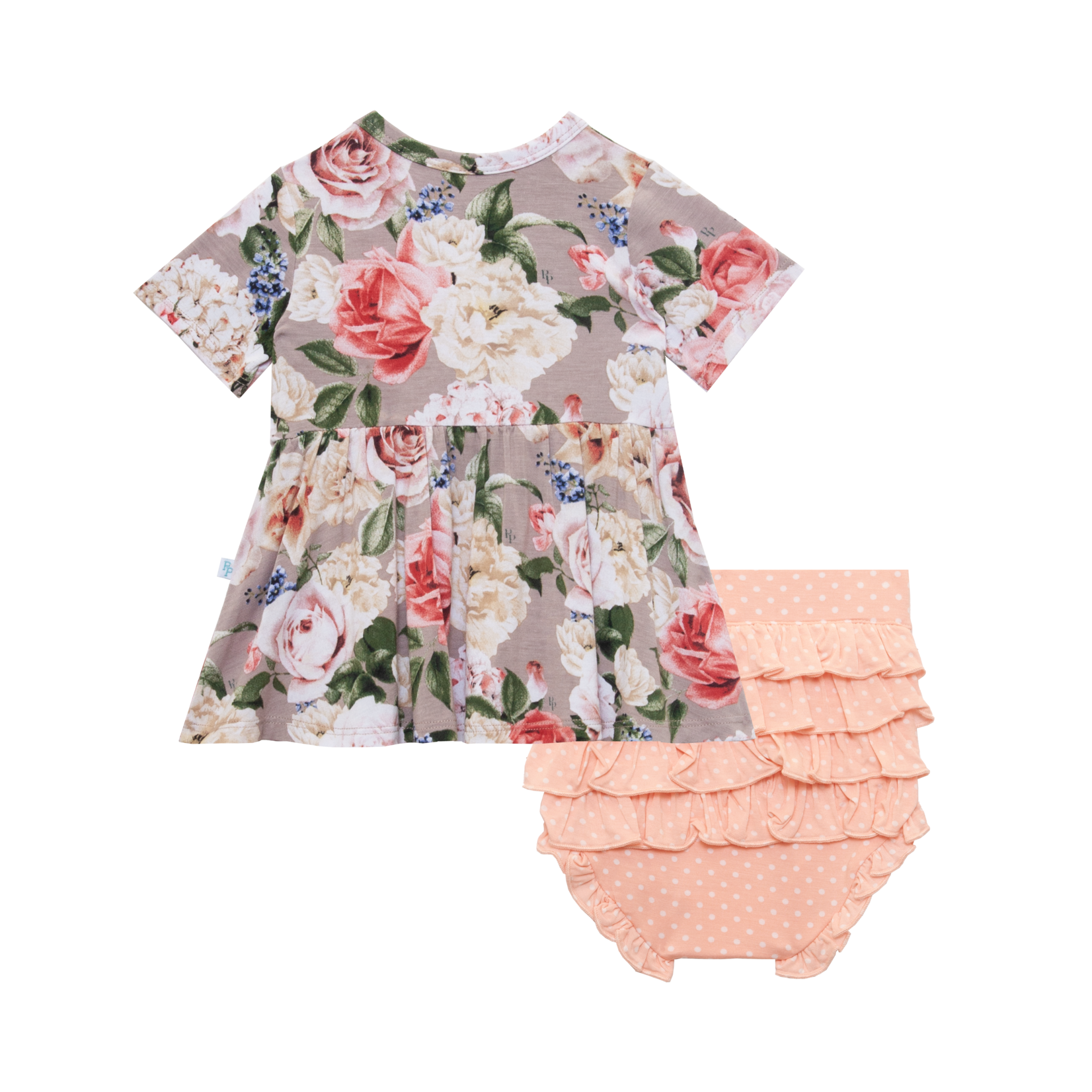 Posh Peanut Cassie - Short Sleeve Peplum Top & Bloomer Set