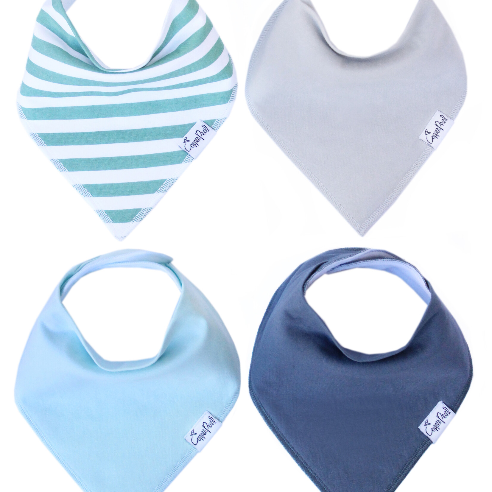 Oxford Baby Bandana Bib Set (4-pack)