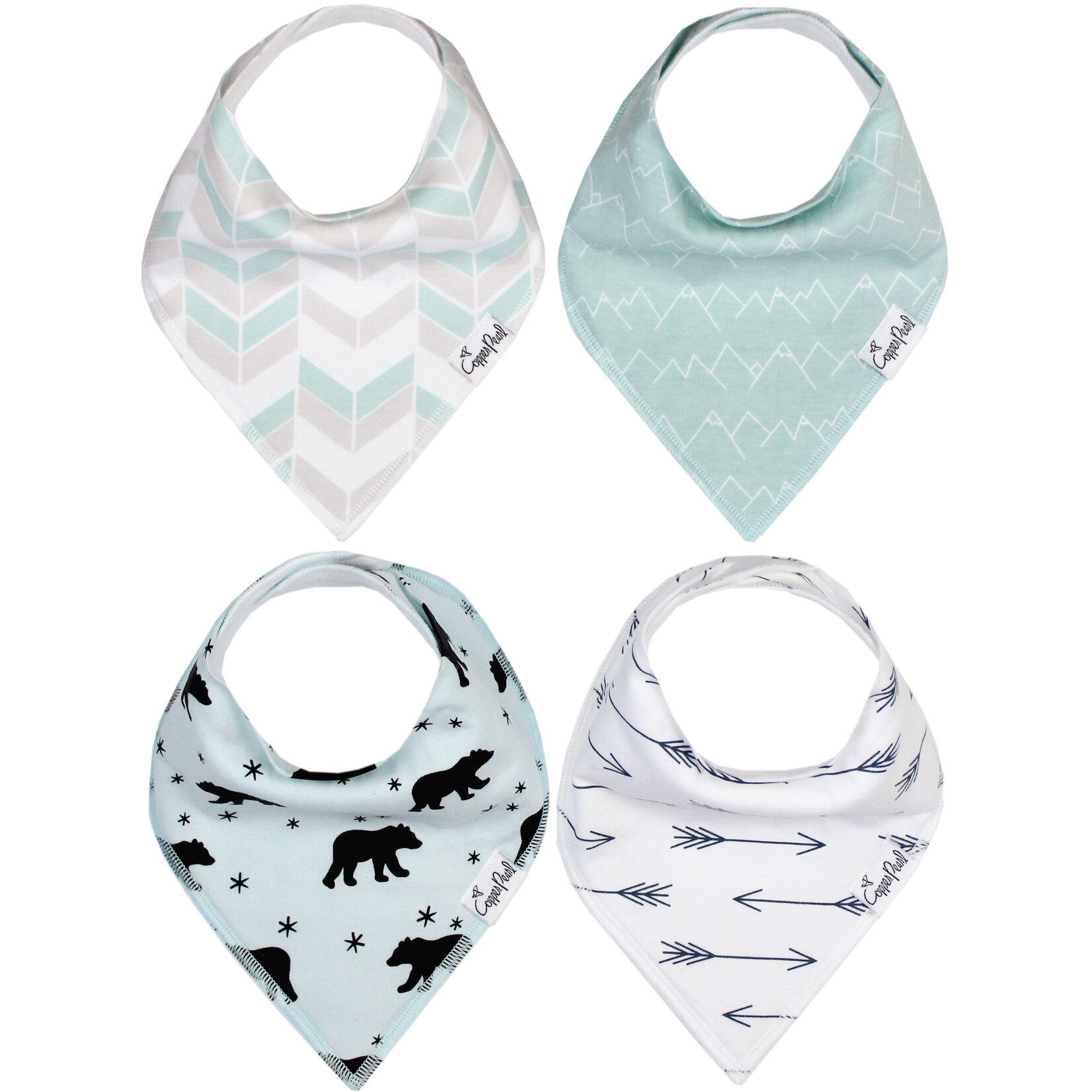 Archer Baby Bandana Bib Set (4-pack)