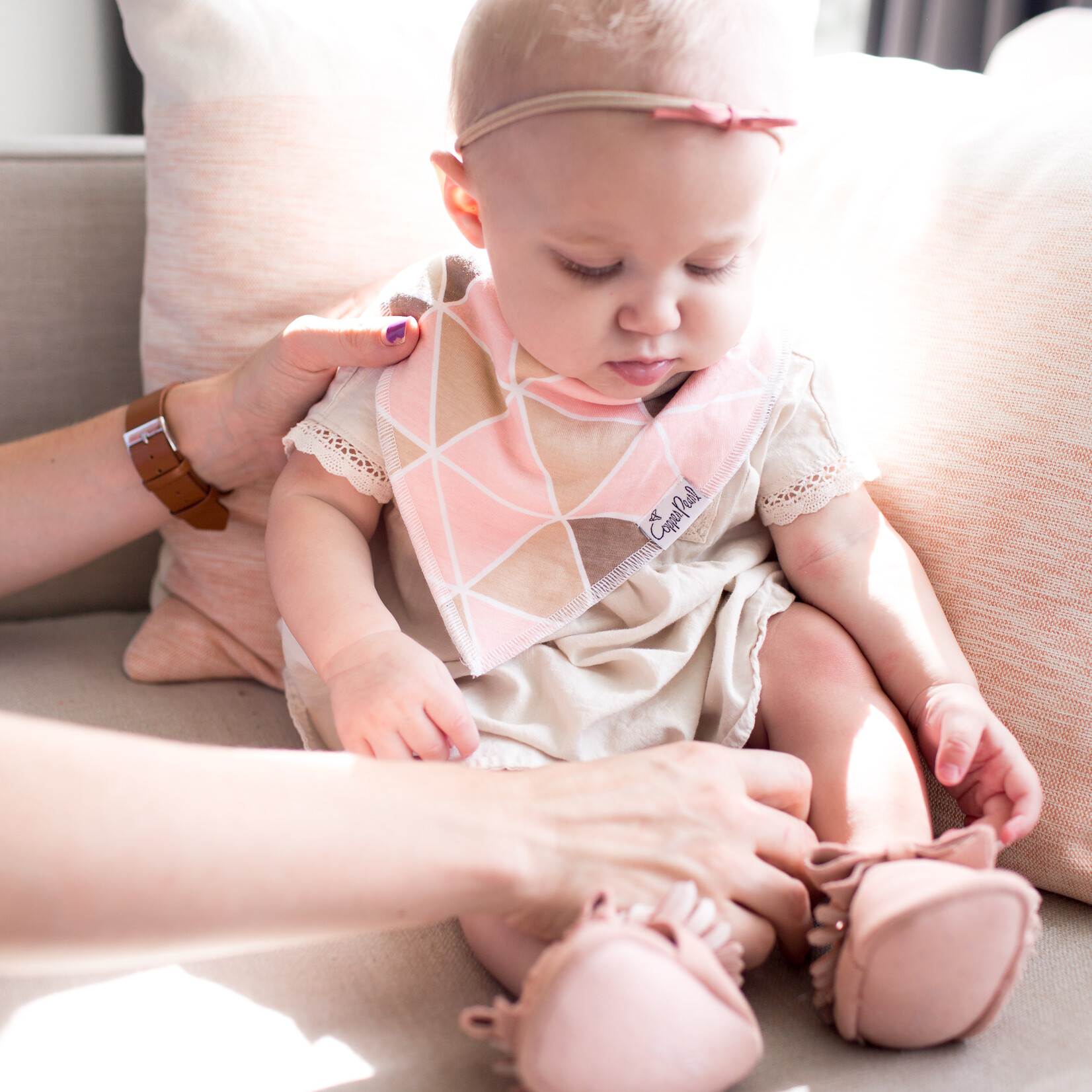 Blush Baby Bandana Bib Set (4-pack)