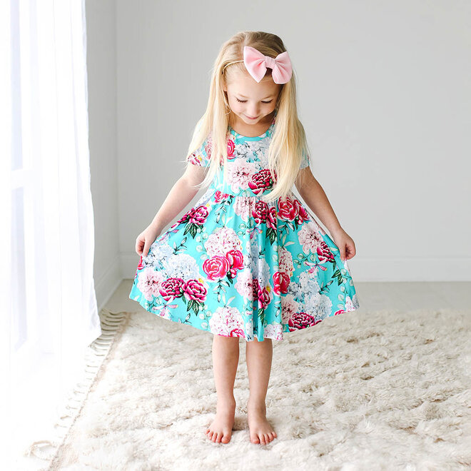 Eloise - Short Sleeve Basic Twirl Dress