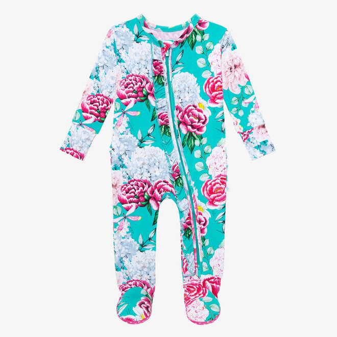 Eloise - Ruffled Zippered Footie