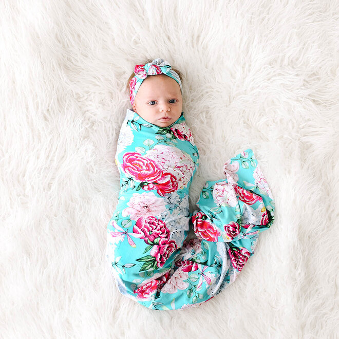 Eloise - Infant Swaddle and Headwrap Set