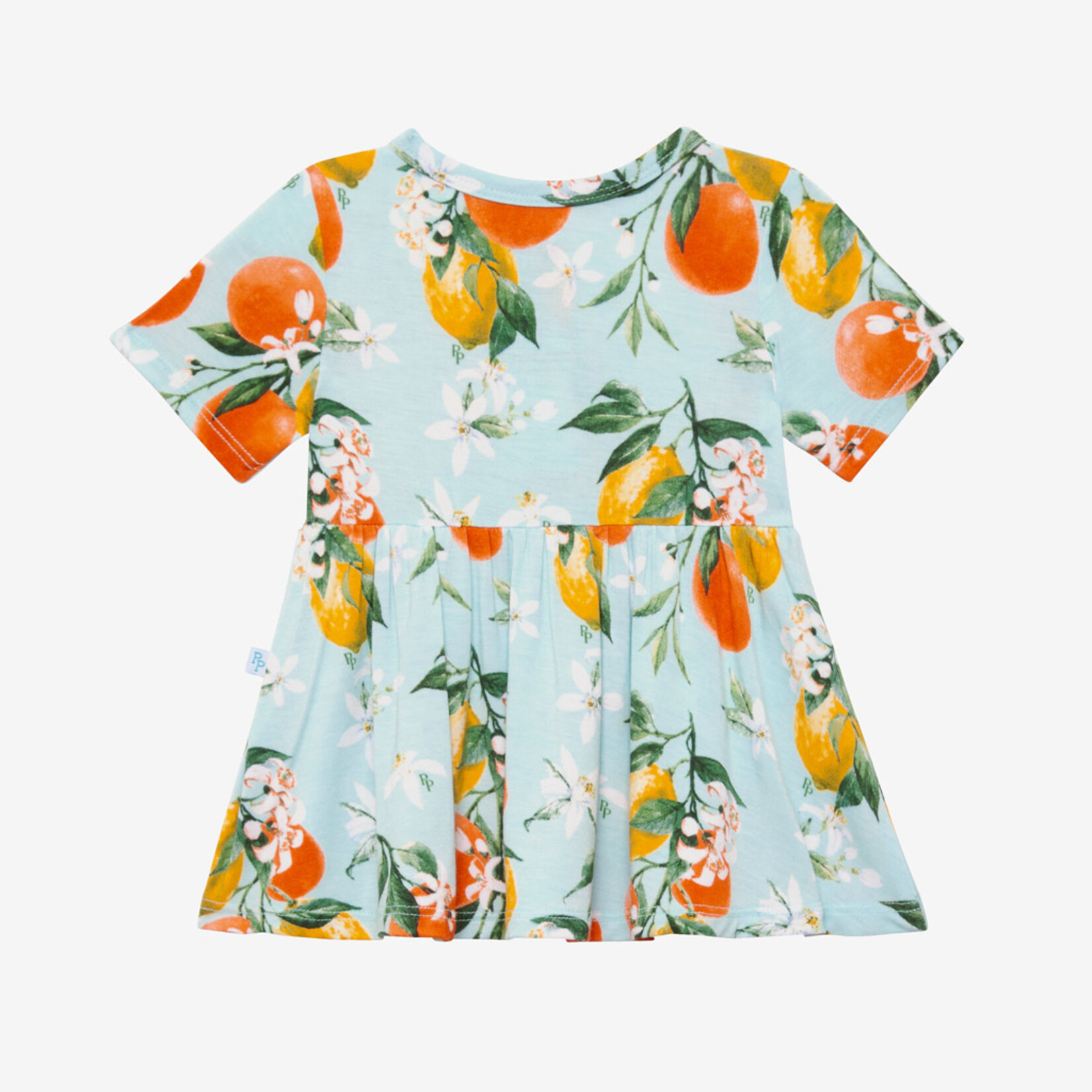 Posh Peanut Mirabella - Short Sleeve Henley Peplum Top & Bloomer Set
