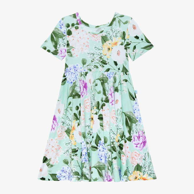 Erin - Short Sleeve Basic Twirl Dress
