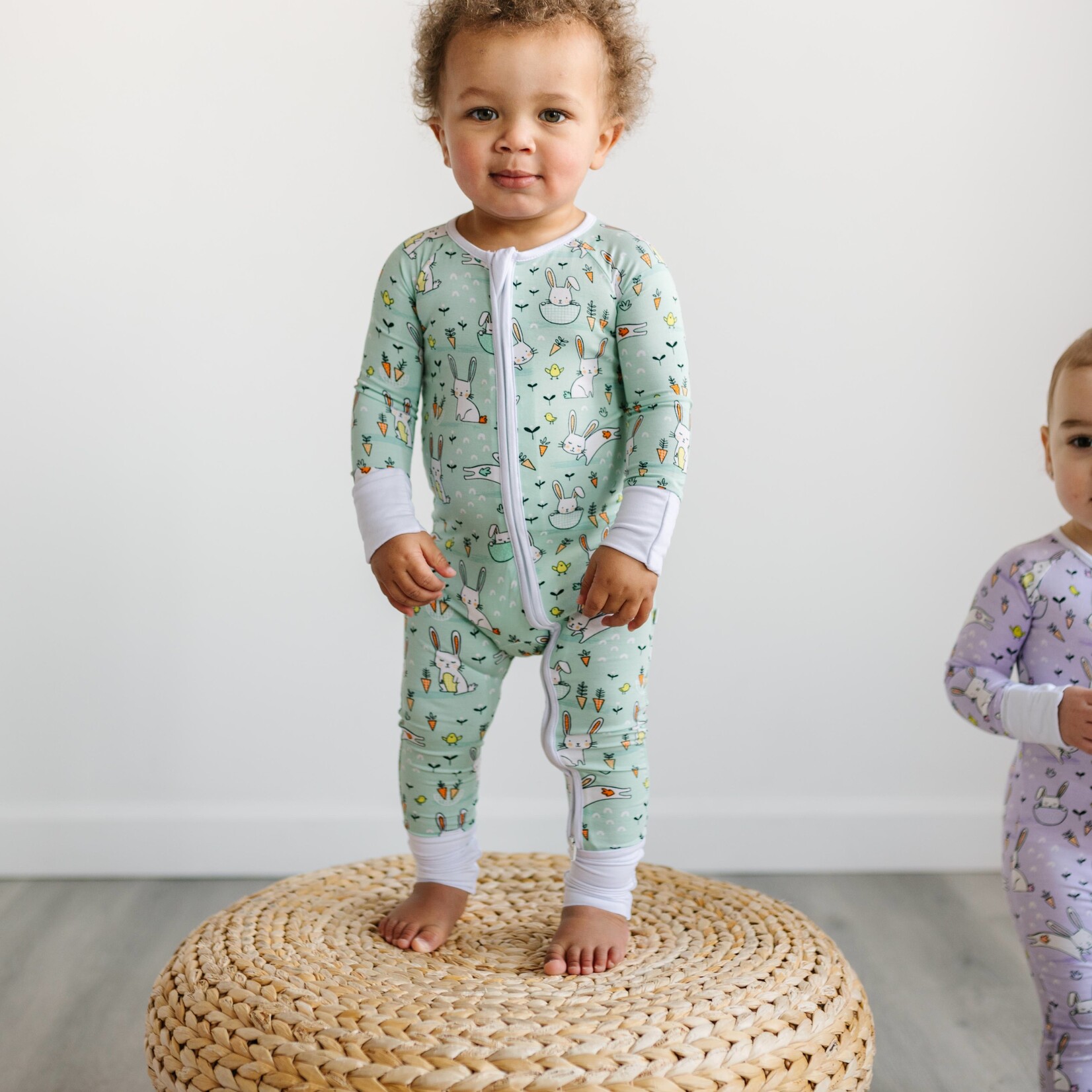 Little Sleepies Mint Bunnies Bamboo Viscose Zippy