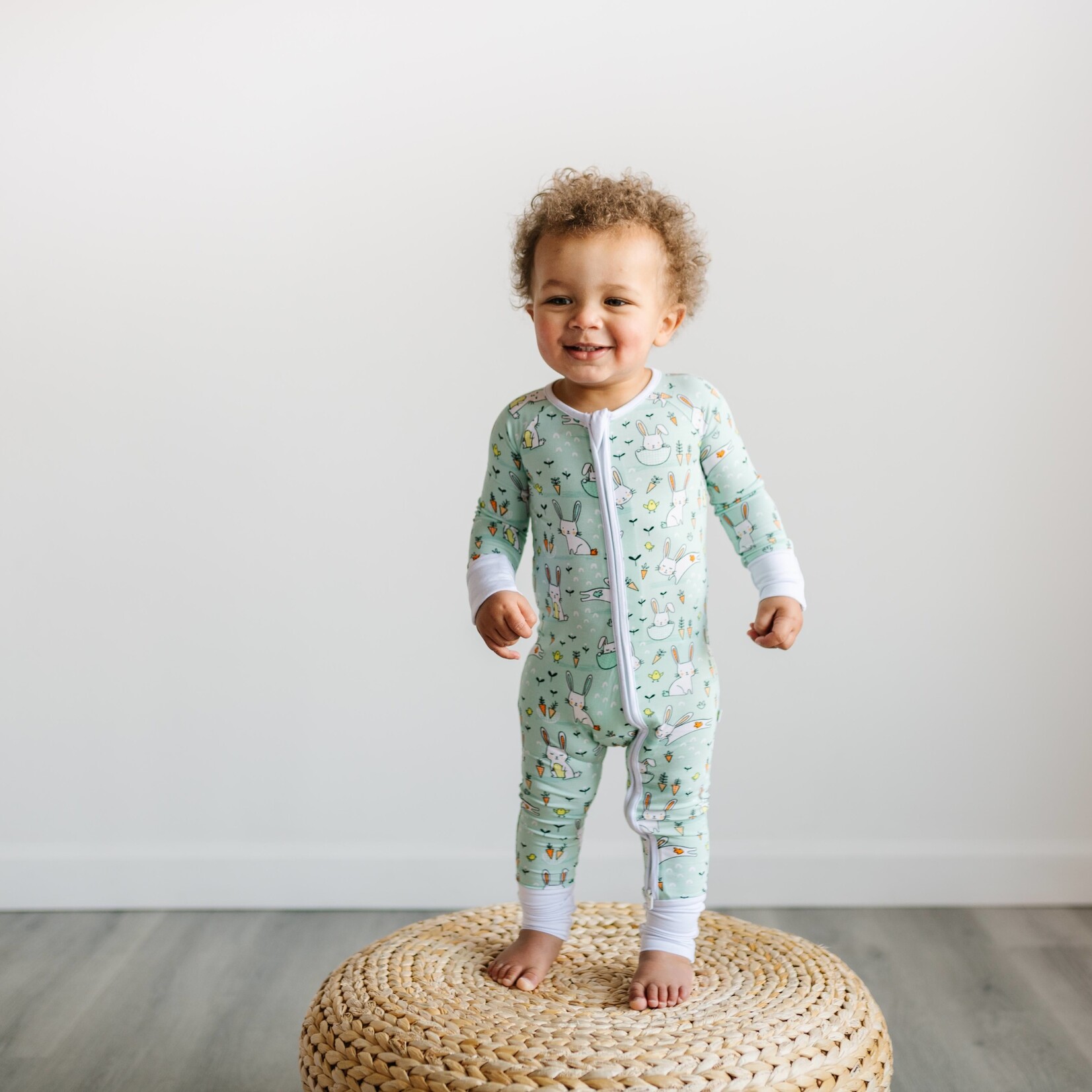 Little Sleepies Mint Bunnies Bamboo Viscose Zippy