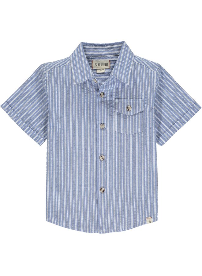 NEWPORT short sleeved shirt - Bl/Wh Stripe