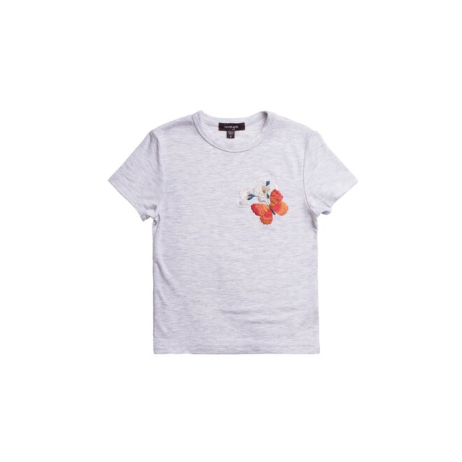 Embellished Graphic Tee - Butterfly Melange