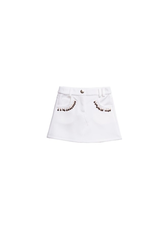Double Knit Skirt  - Cream