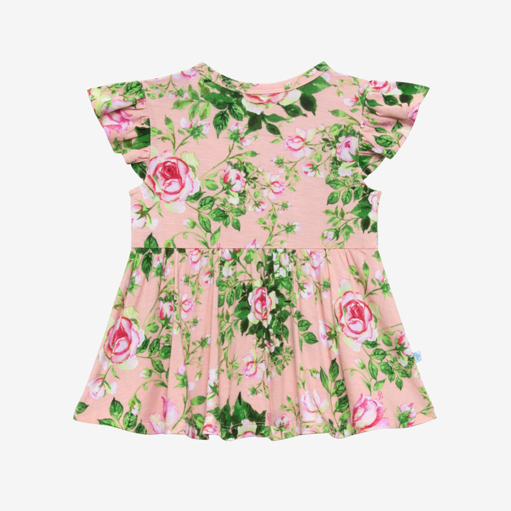 Posh Peanut Renia - Short Sleeve Basic Peplum Top & Bloomer Set
