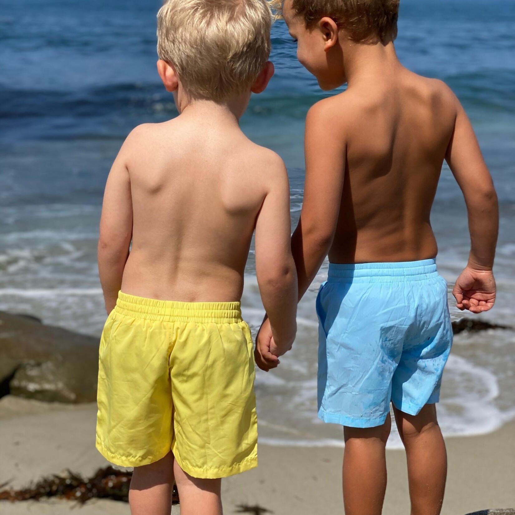 SURF swim shorts - Aqua Micro Stripe