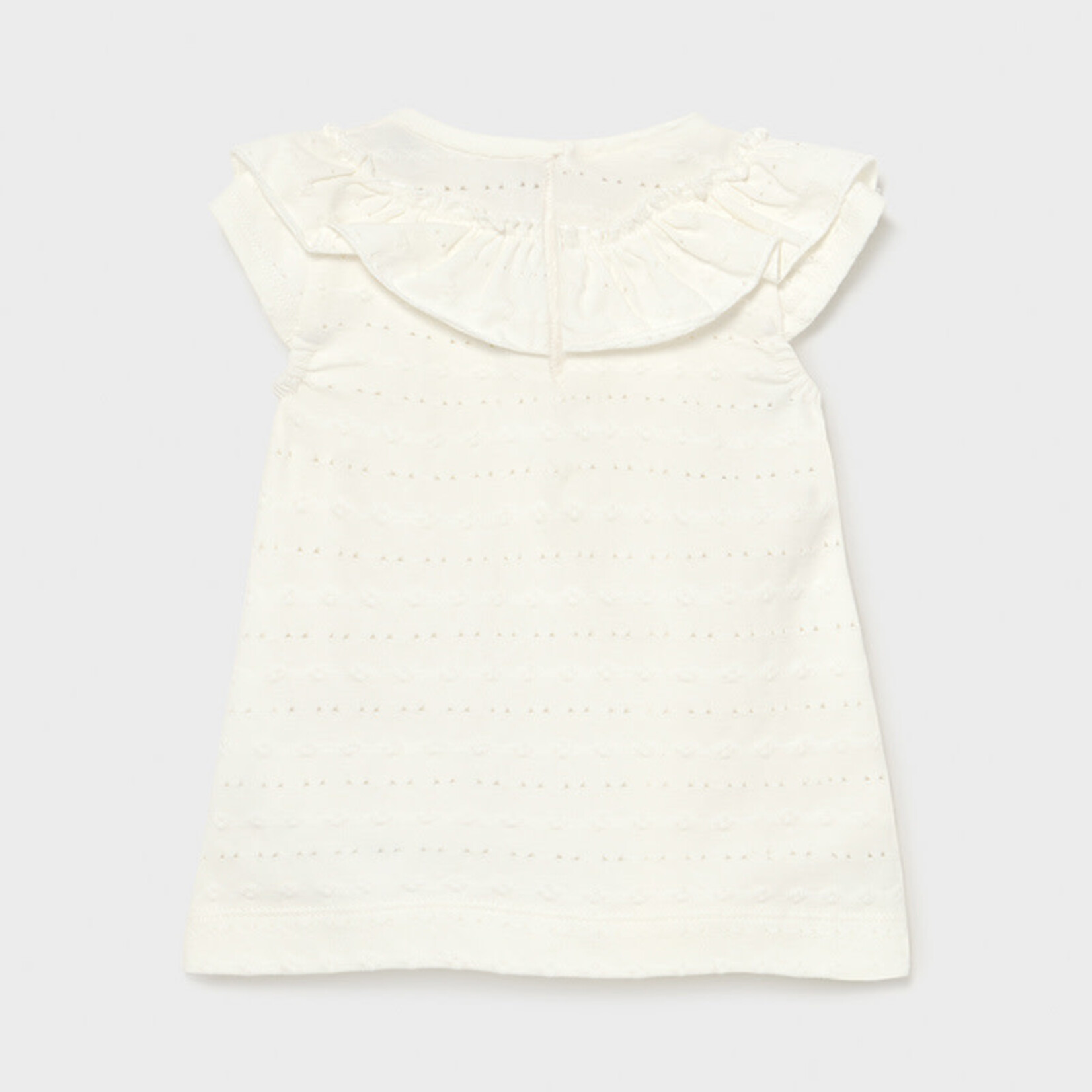 SS T-Shirt w Yoke Collar- Natural