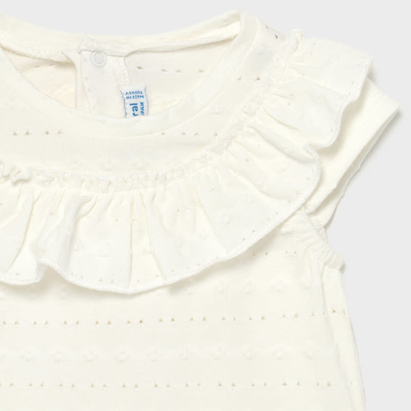 SS T-Shirt w Yoke Collar- Natural