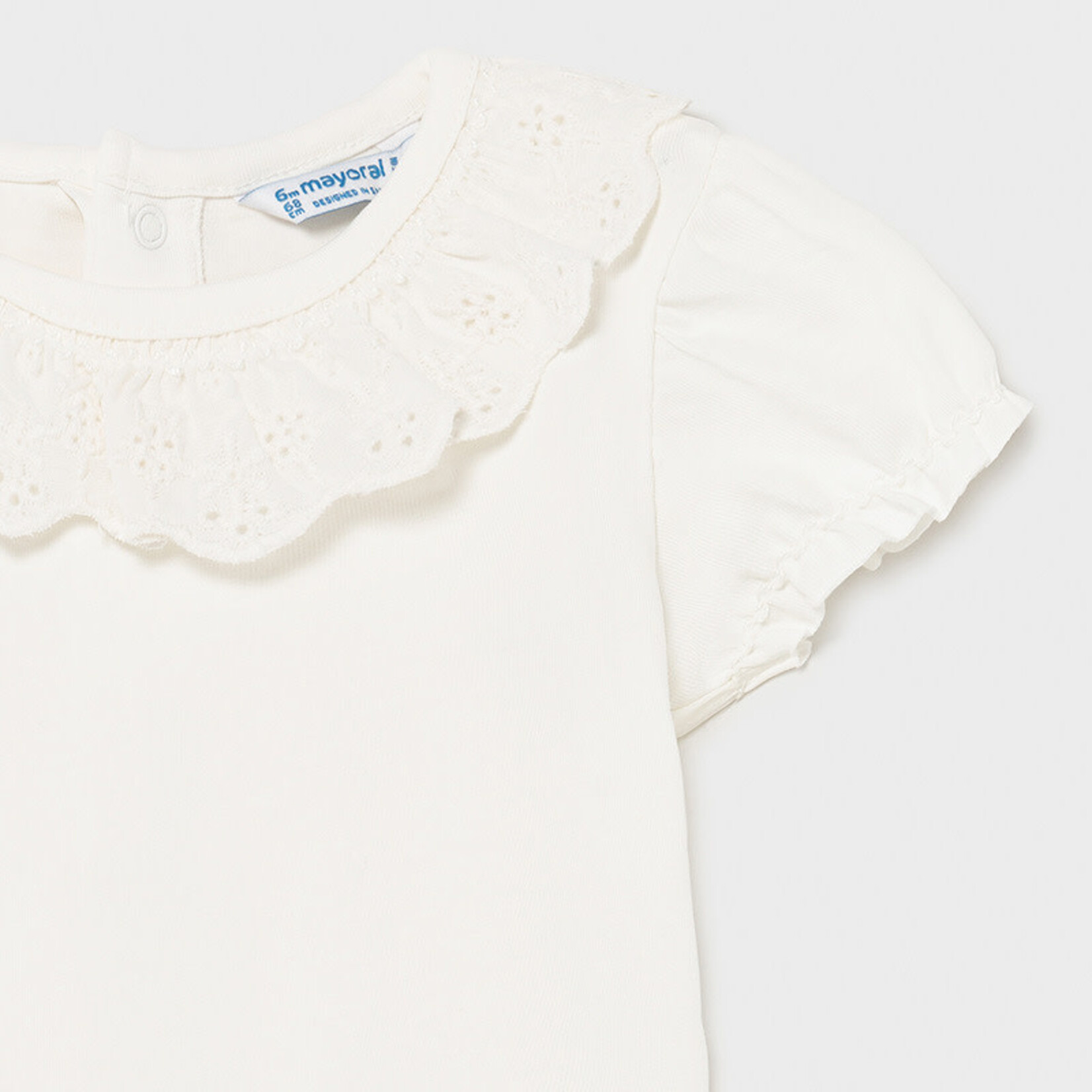 Bodysuit with Ruffle Collar - Natural