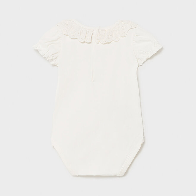Bodysuit with Ruffle Collar - Natural