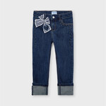 Long Skinny Denim Pants - Dark