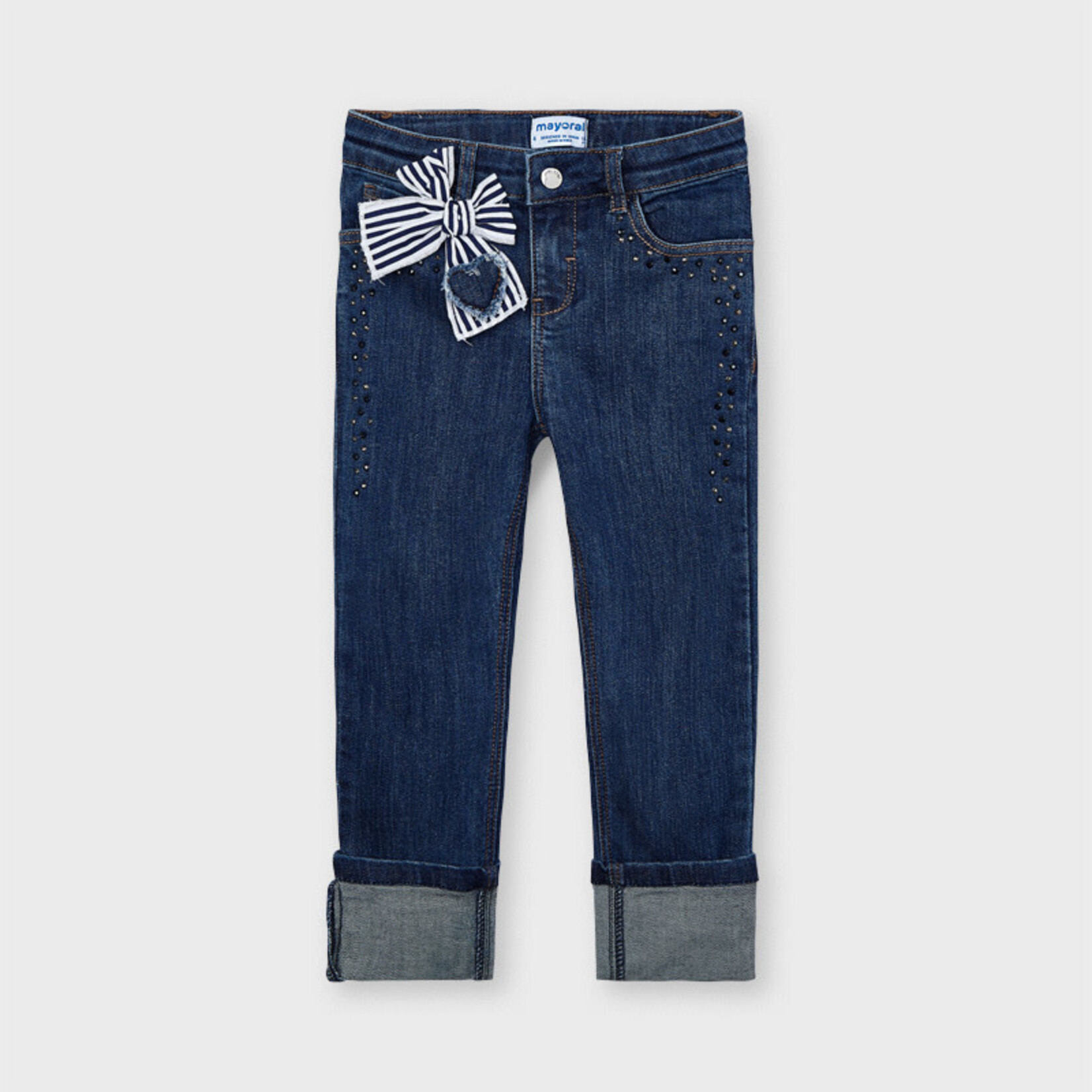 Long Skinny Denim Pants - Dark