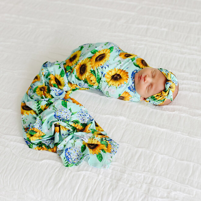 Sunny - Infant Swaddle & Headwrap Set