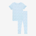 Posh Peanut Grace - Basic Short Sleeve Micro Ruffled Shirt & Long Pants