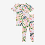 Posh Peanut Harper - Basic Short Sleeve Micro Ruffled Shirt & Long Pant