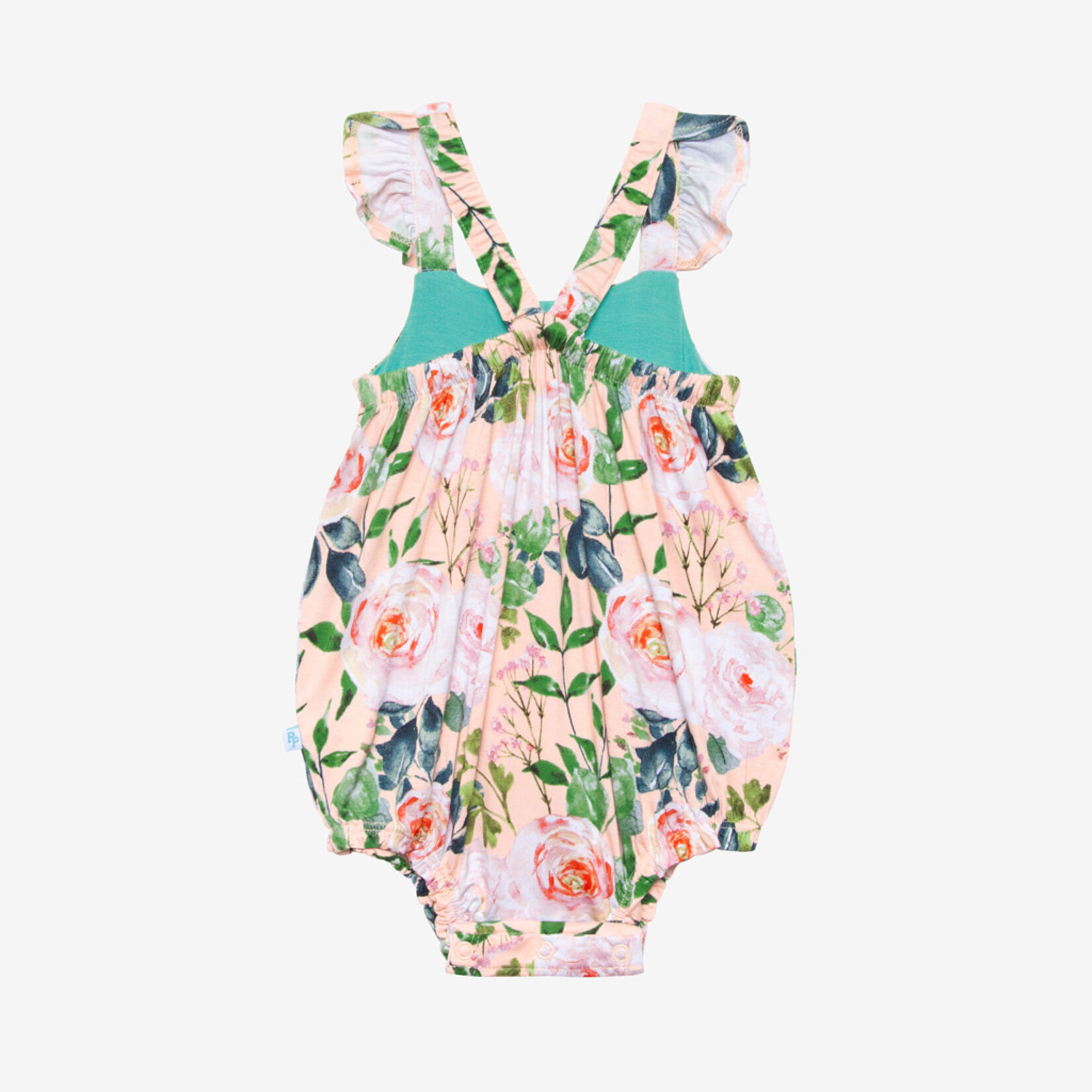 Posh Peanut Harper - Henley Ruffled Capsleeve Bubble Romper