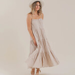 Rylee & Cru Women's Striped Tiered Maxi Dress - Amber