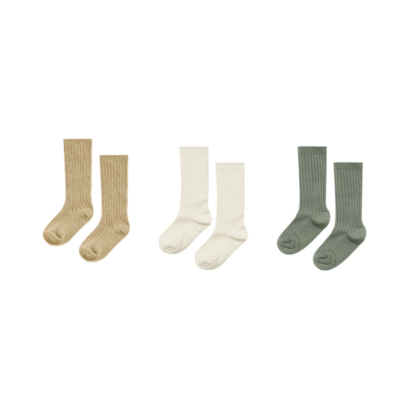 Rylee & Cru Knee Socks - Almond/Natural/Fern