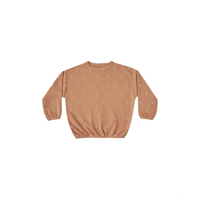 Micro Bud Slouchy Pullover - Terracotta