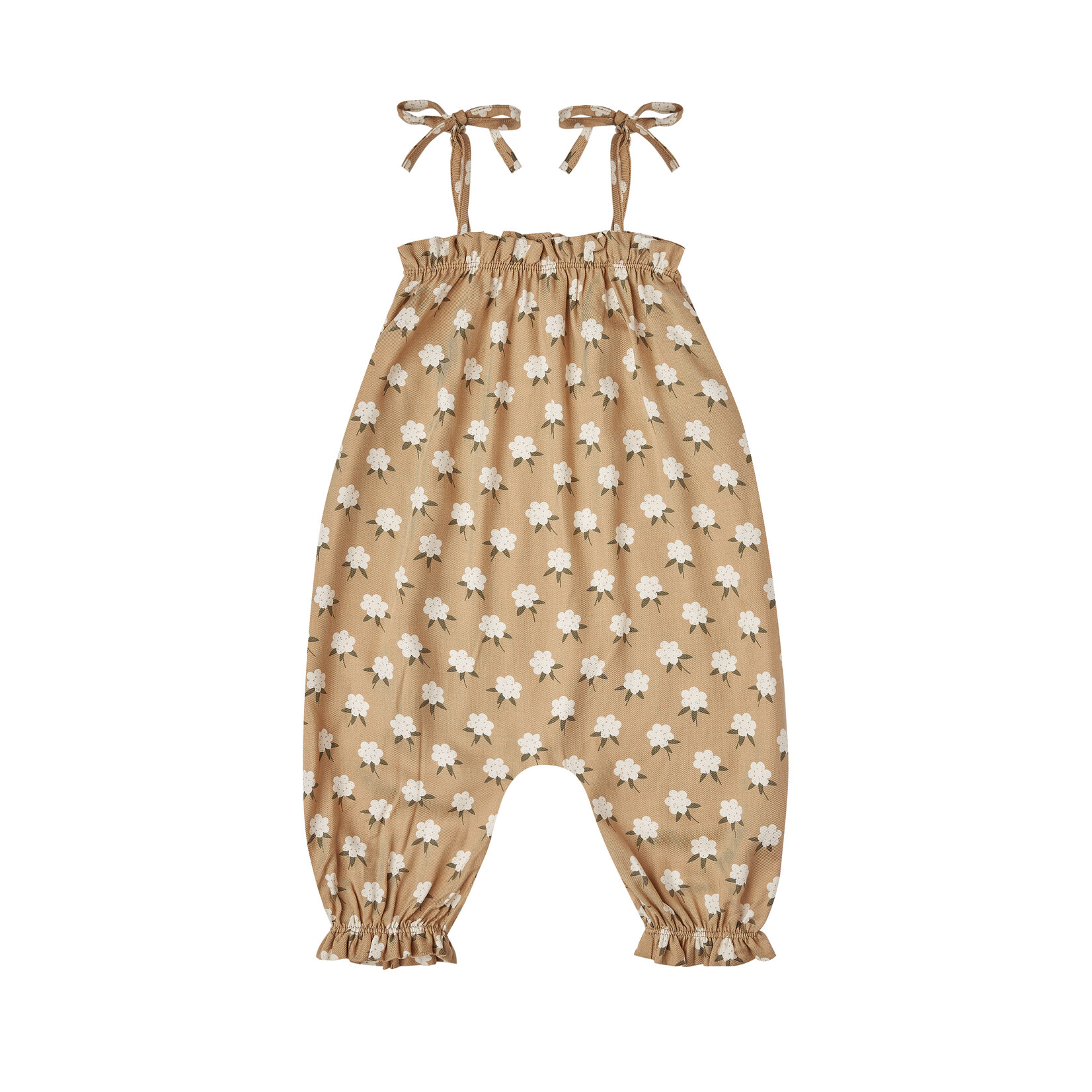 Rylee & Cru White Flora Bubble Jumpsuit - Almond