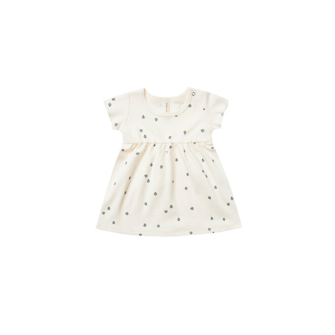 Short Sleeve Baby Dress - Ivory